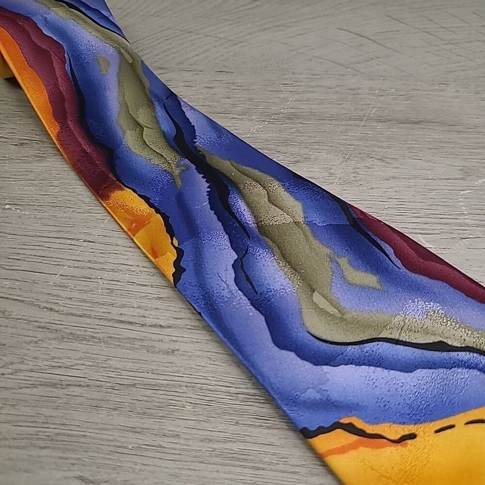 Jerry Garcia Liquid Torso Collection Fifty-Three Multicolor Artistic Mens Tie - Picture 2 of 5